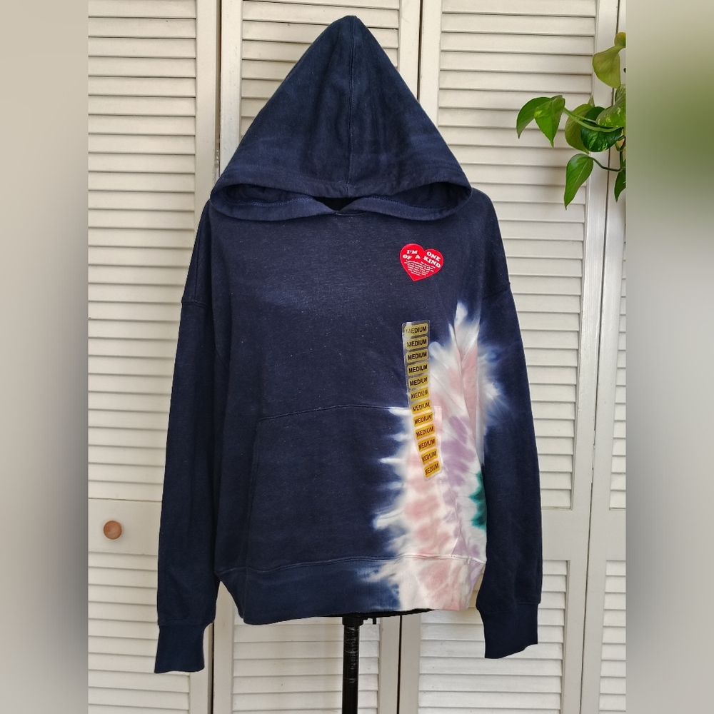 NWT - Wildfox Navy Tie-Dye Hoodie Size M